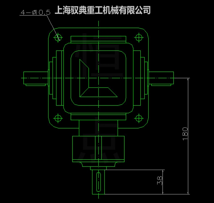 T型換向器T4-1-LR齒輪轉(zhuǎn)向箱外型尺寸