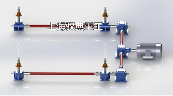 SWL絲桿升降機(jī)四臺(tái)聯(lián)動(dòng)升降機(jī)構(gòu)平臺(tái)圖片